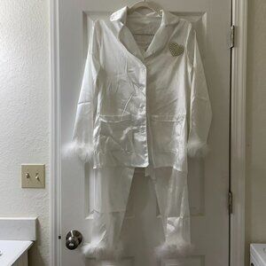 Bridal Feather Satin Pjs
